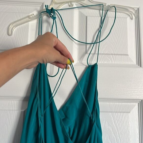 Haute Hippie Maxi Dress - Aqua Color Striped Like New - Size XS - Picture 4 of 6